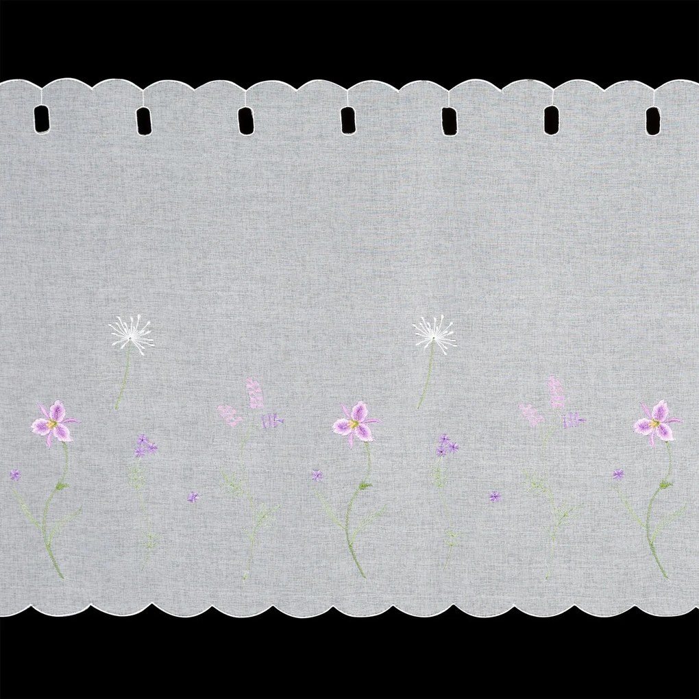 KRÁTKA ZÁCLONA NA PÚTKACH INESA 150X70 CM KVETY