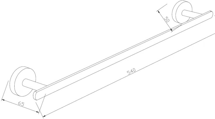 Mexen príslušenstvo, LOFT kúpeľkový držiak na uteráky, čierna, 7012624-70