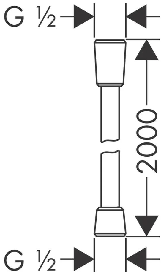 Axor - Sprchová hadica 2000 mm, kartáčovaný nikel 28624820