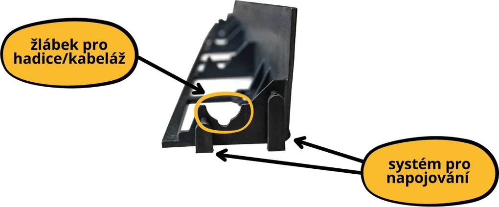 Plastový neviditeľný obrubník LEGI 60 mm