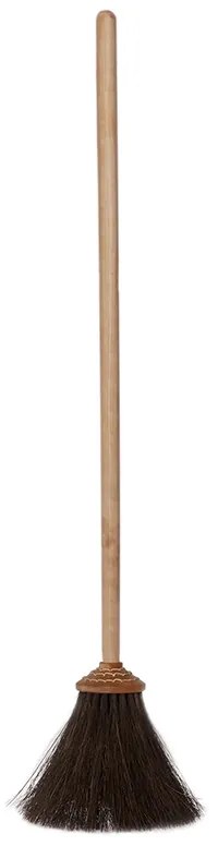 Okrúhla metla z vlákien arenga, dlhá / breza