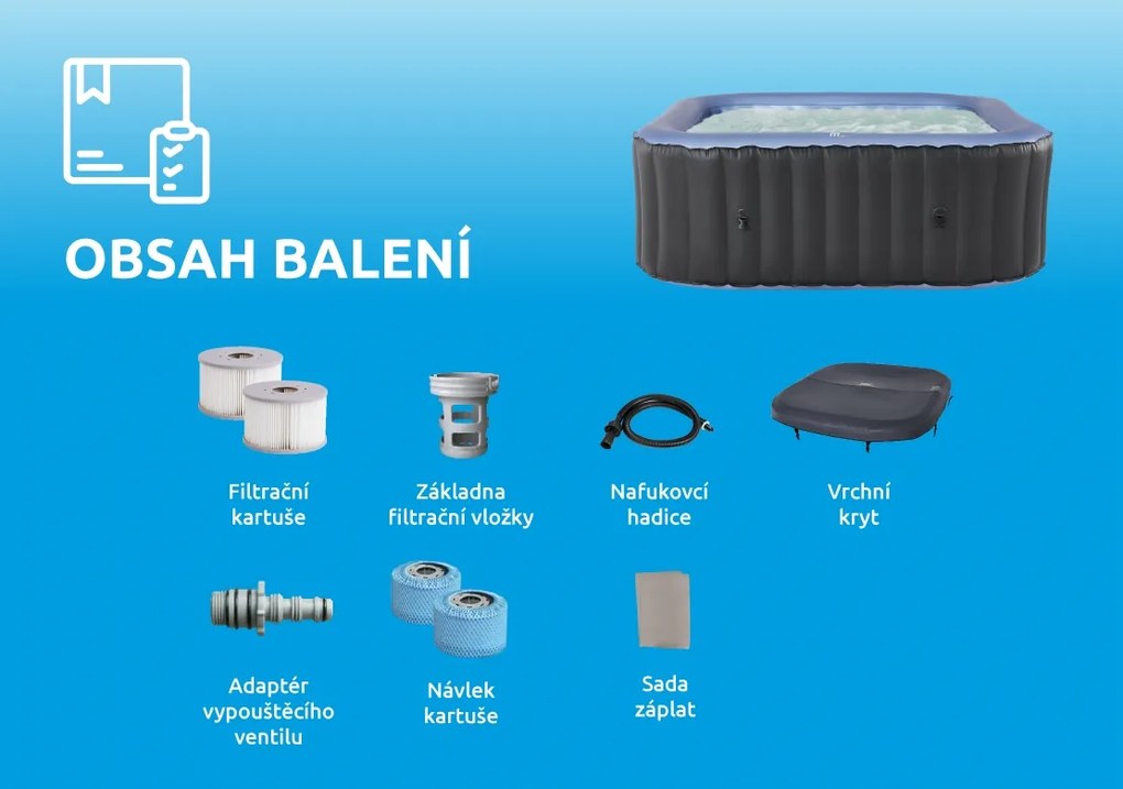Mspa | Vírivý bazén MSPA Tekapo C-TE041 - modrý okraj | 11400247