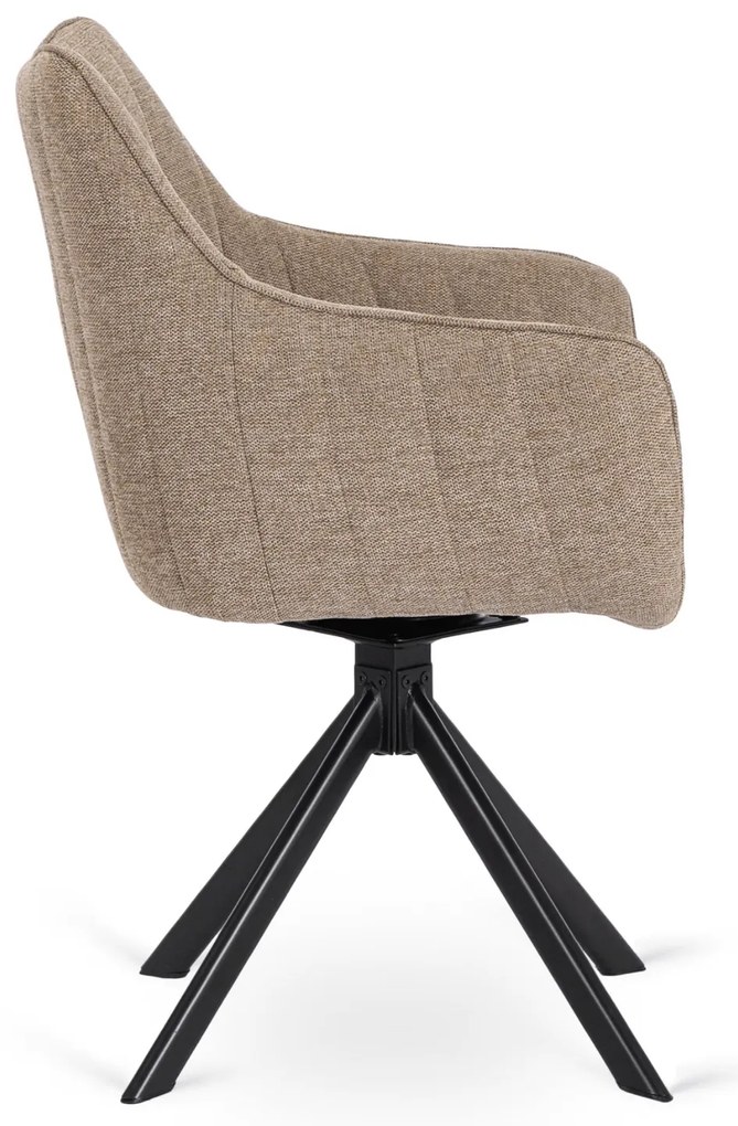 PROXIMA.store - Čalúnená otočná stolička MUMBAI FARBA: čierna