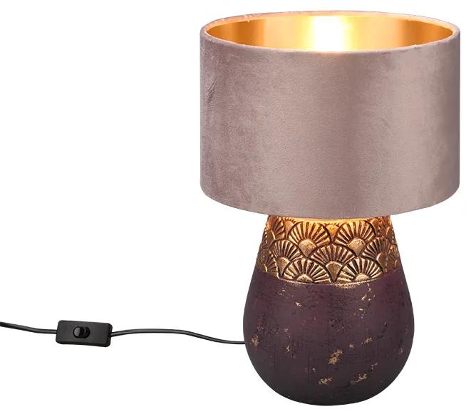 KIRAN | Dizajnová stolná lampa Farba: Hnedá