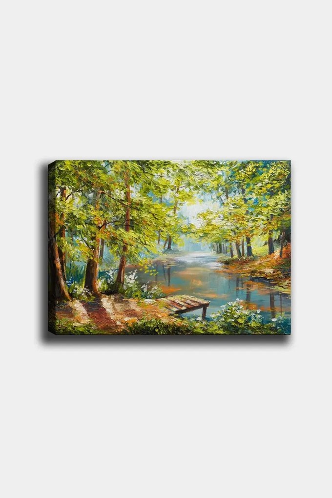 Obraz LENARD 50x70 cm zelený/hnedý