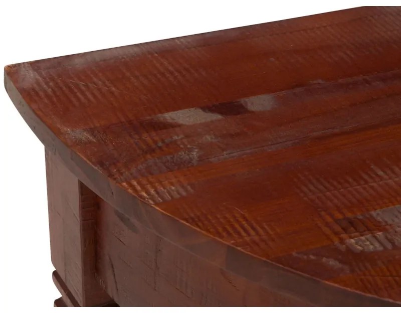 furniture-nabytek.cz - Masívny konzolový stôl Catana z borovice, hnedý, lakovaný – guľatý