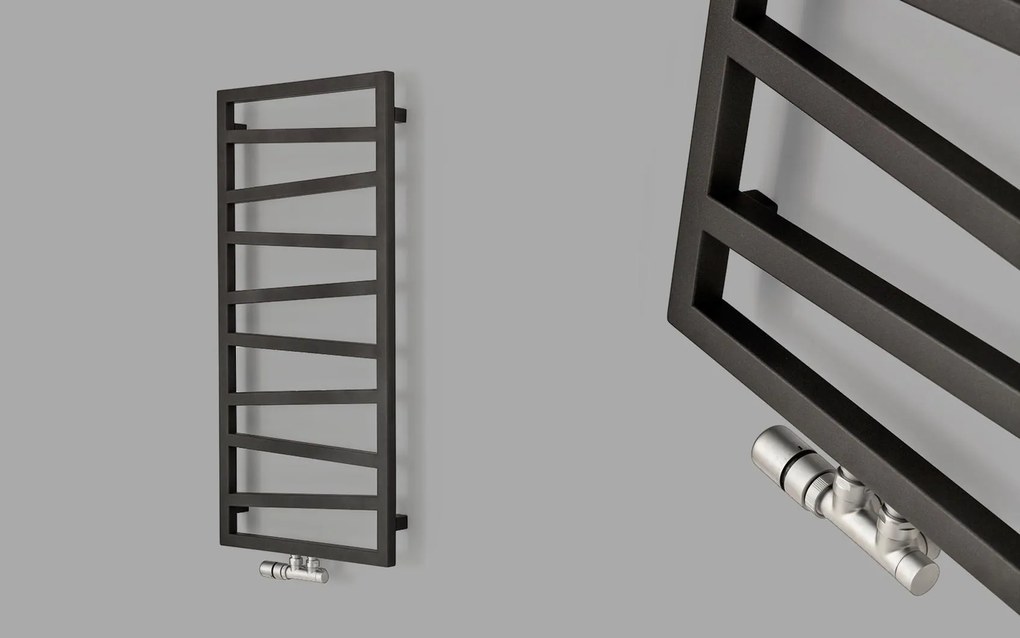 Terma Zigzag 1070x500 kombinovaný radiátor RAL9005 Pololesk Z8