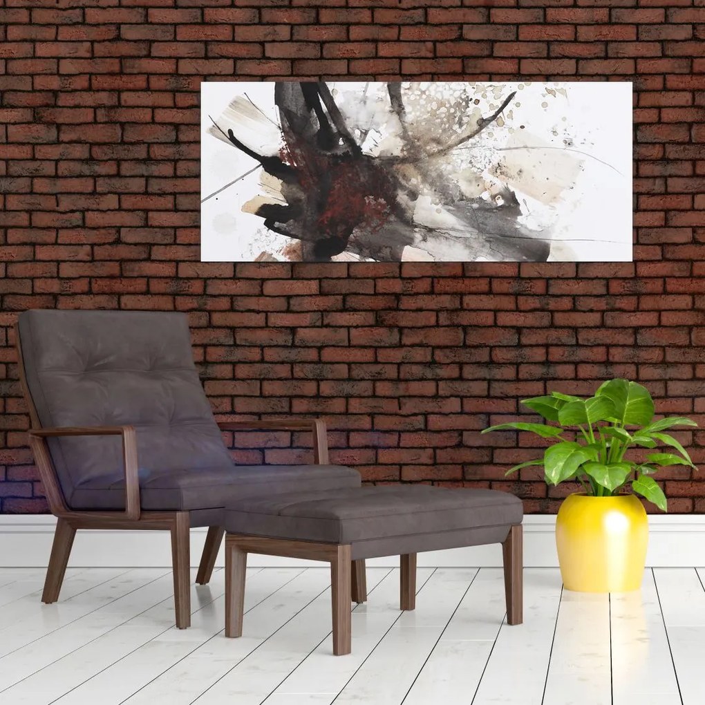 Obraz abstraktné maľby (120x50 cm)