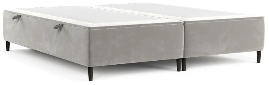 Svetlosivá čalúnená dvojlôžková posteľ s úložným priestorom 180x200 cm Tate – Maison de Rêve