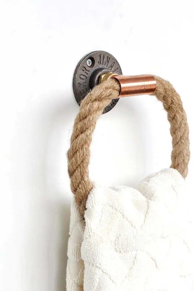 Držiak uteráka 16x16 cm béžová/zlatá