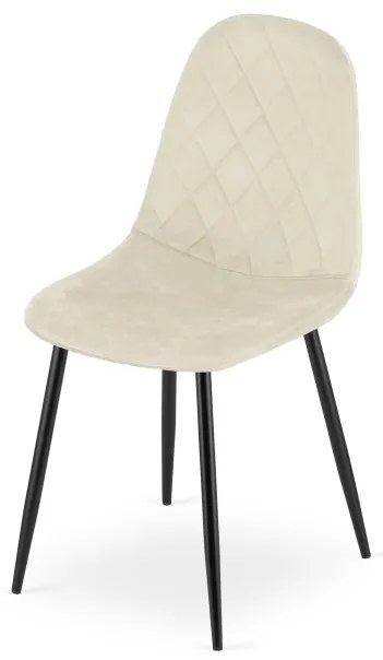 Set dvoch jedálenských stoličiek ASTI zamatový béžový (2 ks)