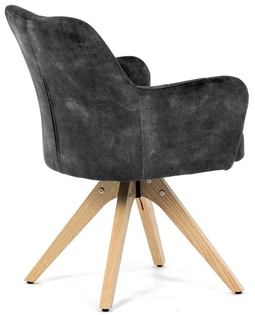 Autronic BONTEC Jedálenská stolička, čierna, zamatová látka, HC-D7188 BK4 Farba: Čierna