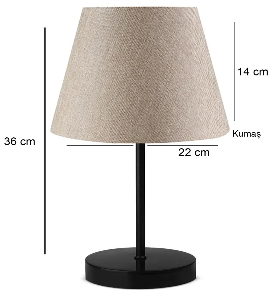 Stolná lampa Aiman béžová