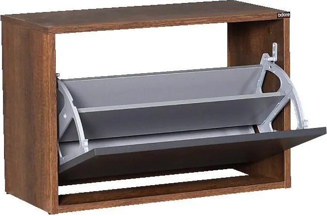 Botník (skrinka na topánky) Tosina 1 (orech oslo + antracit). Akcia -13%. Vlastná spoľahlivá doprava až k Vám domov. 1094529