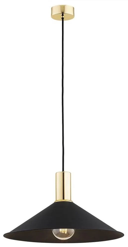 Argon 4912 - Luster na lanku MINORI 1xE27/15W/230V čierna/zlatá