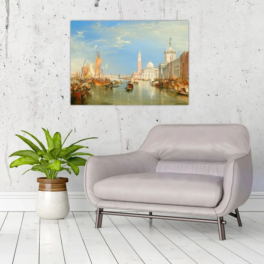 Obraz - Joseph Mallord William Turner, Venice the Dogana and San Giorgio Maggiore, reprodukcia (70x50 cm)