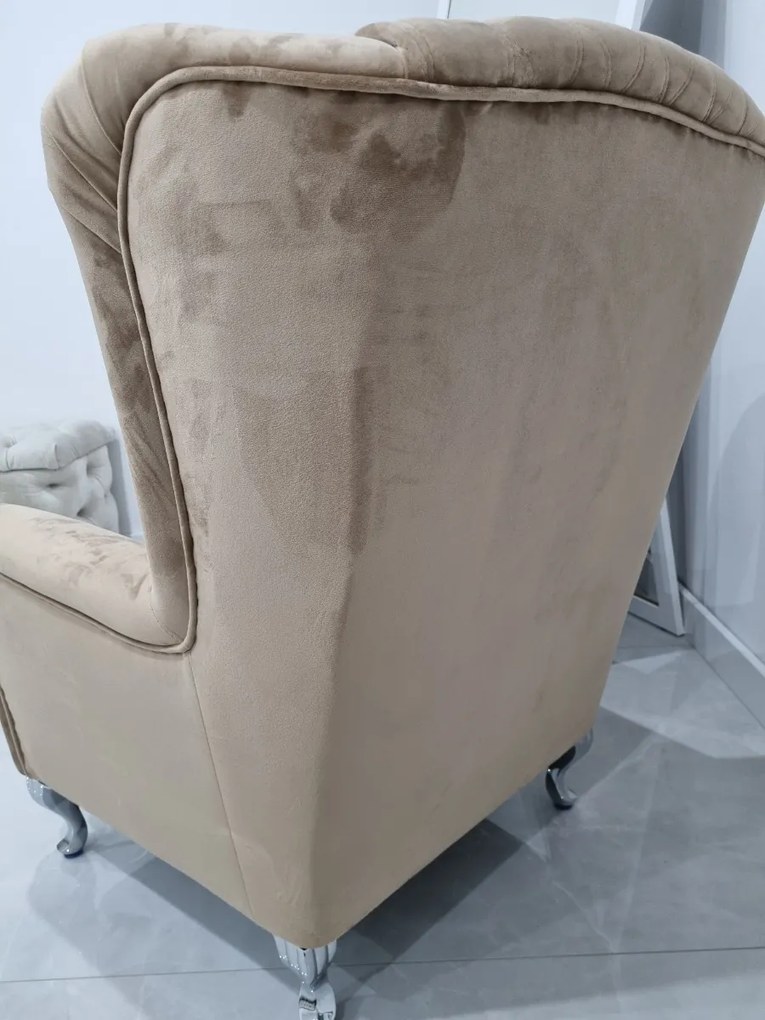 KRESLO UŠIAK LAURENT II CHRÓMOVÉ NOHY