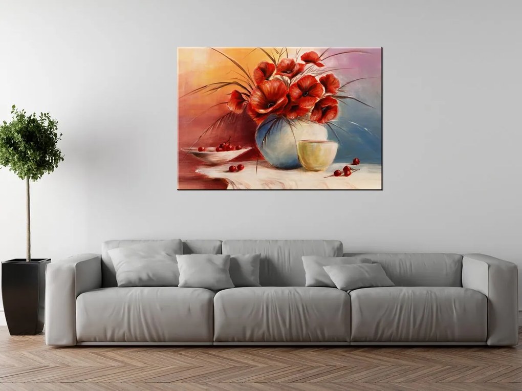 Gario Obraz na plátne Kompozícia Vlčí mak Rozmery: 100 x 40 cm