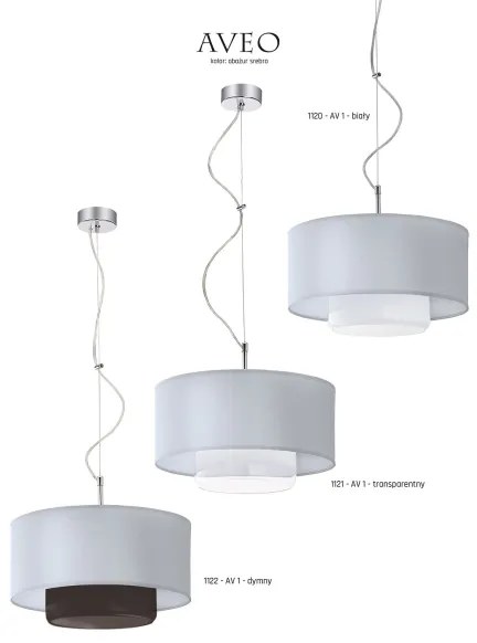 Jupiter 1121 - AV 1 - Závesné svietidlo AVEO 1xE27/80W/230V