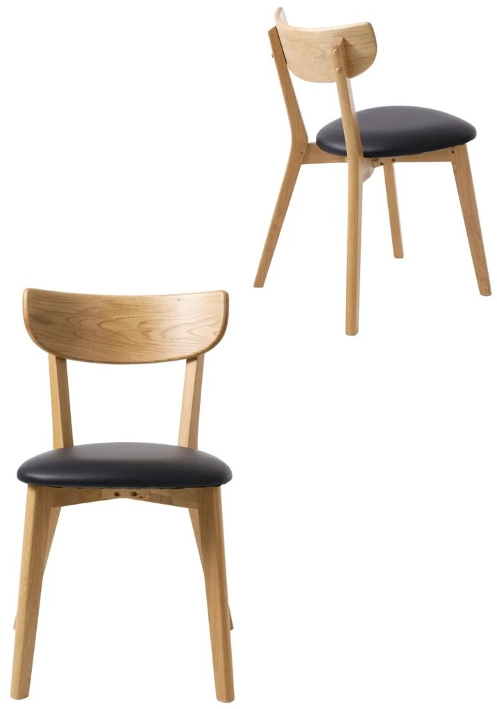 Jedálenská stolička Pero (26880202), imitácia kože, čierna