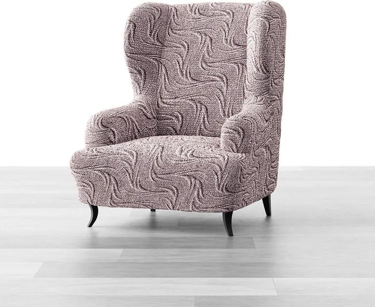 Bielastické poťahy BRILLANTE hnedé kreslo ušiak (š. 60 - 110 cm)