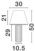 Dizajnová stolová lampa Bacco
