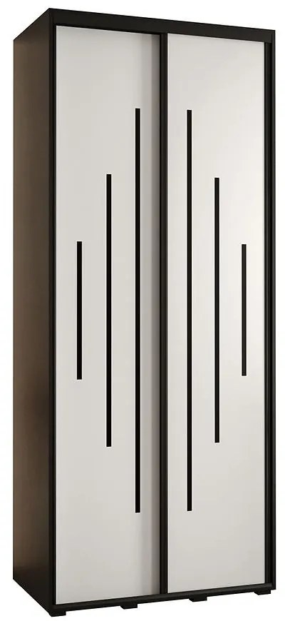 Skriňa 45 Canaris 12 120 čierna/biela/čierna