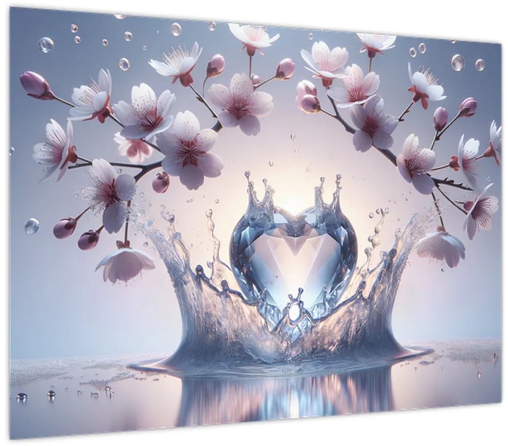 Obraz - Diamantové srdce (70x50 cm)