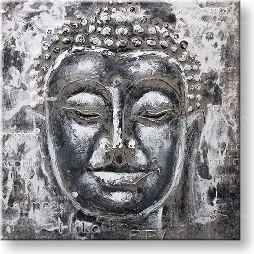 Maľovaný obraz na stenu BUDHA  60x60 cm