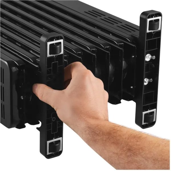 Sencor - Olejový radiátor so 9 rebrami 800/1200/2000W/230V čierna