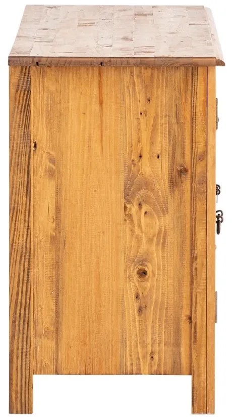 furniture-nabytek.cz - Masivní umyvadlová skříňka Rangún z borovice, lakovaná, hnědá – 140×45×75 cm