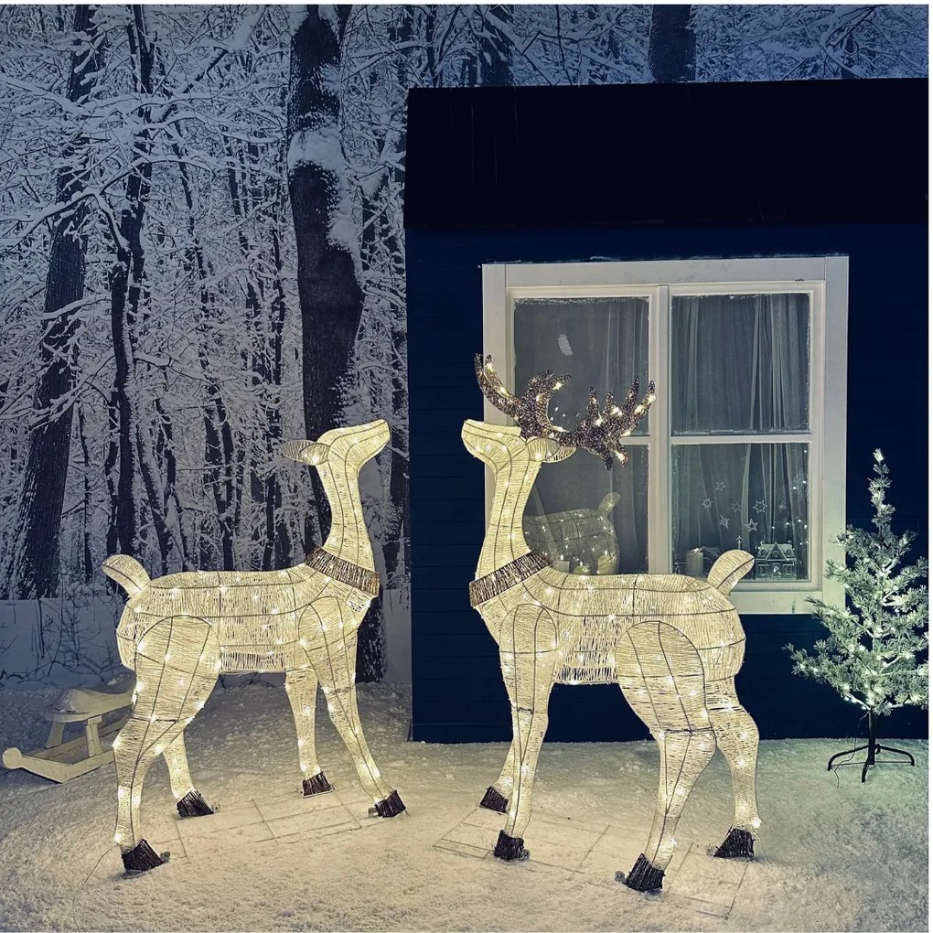 DECOLED Svetelný lapač LED, 150 cm, 140 teplých bielych LED diód