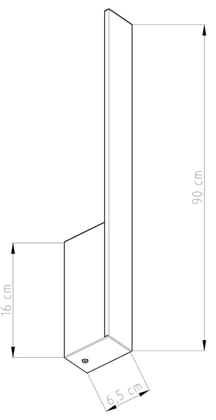 Nástenné LED svietidlo Lahti l, 1x LED 20w, 4000k, w