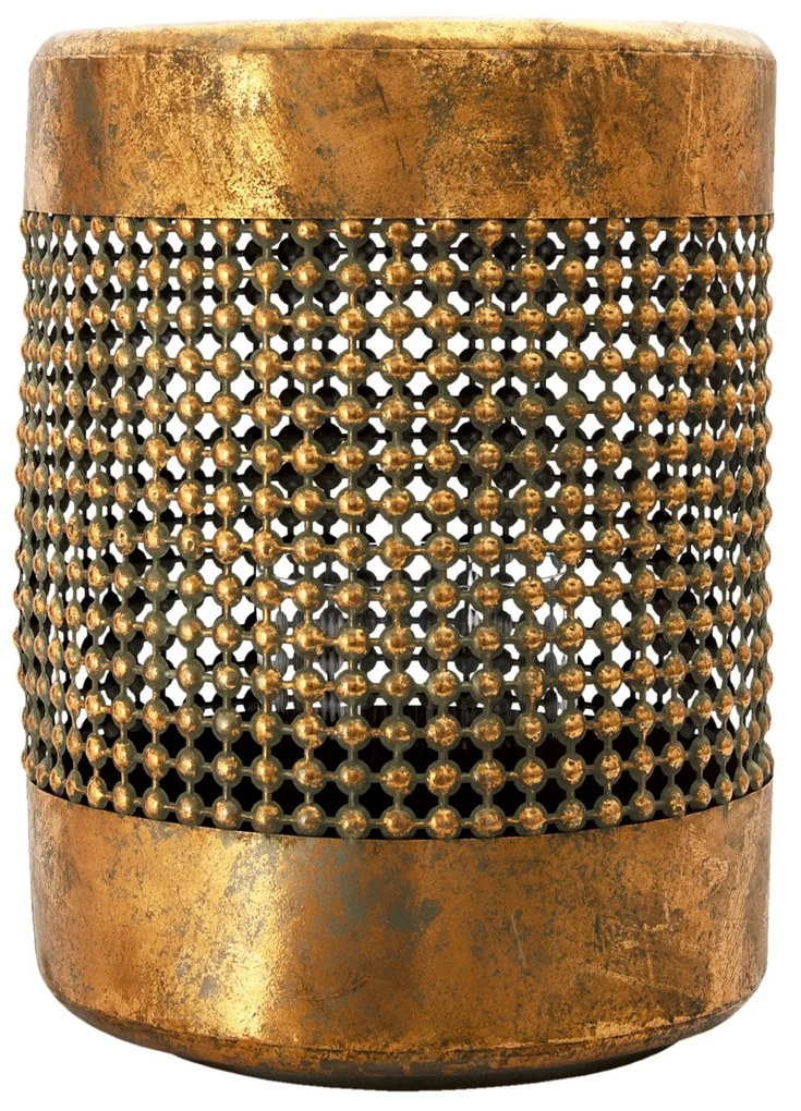 Kovová lampáš so zlatou patinou Aubree - Ø 34*45 cm