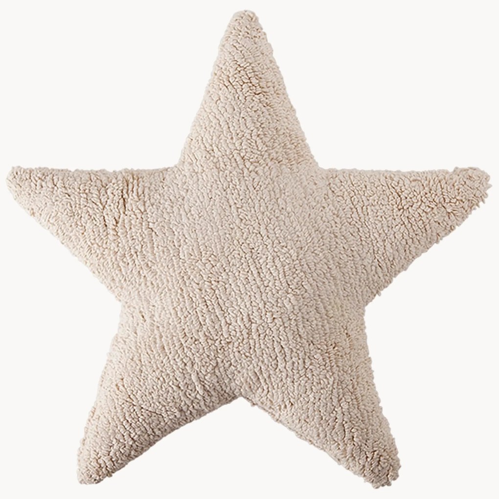 Ručne vyrobený bavlnený plyšový vankúš Star