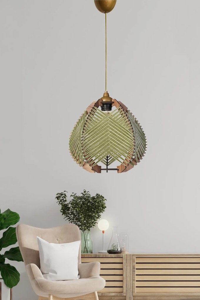 Závěsný lustr YL225 světle zelený