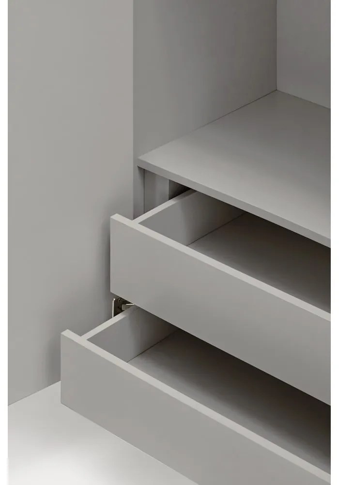 Sivá vysoká komoda 97x130 cm Sierra – Teulat