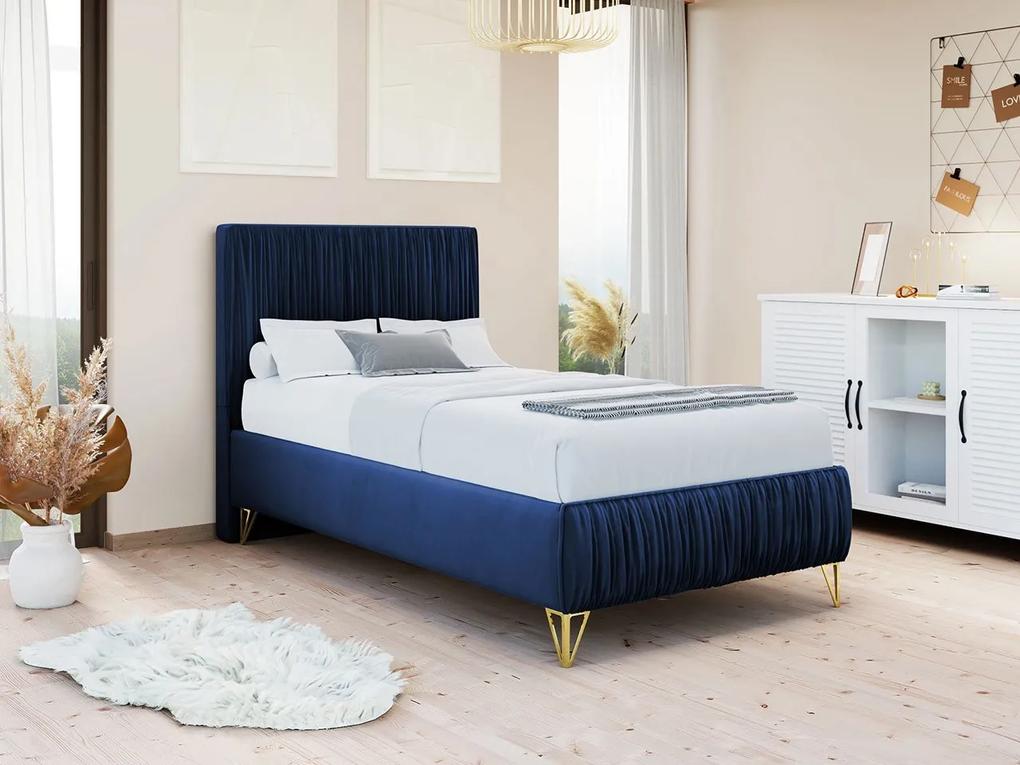 Jednolôžková posteľ Kottos I, Rozmer postele: 80x200, Farba: Amor Velvet 4304