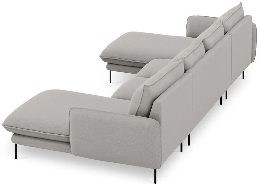 Svetlosivá pohovka do "U" Cosmopolitan Design Vienna