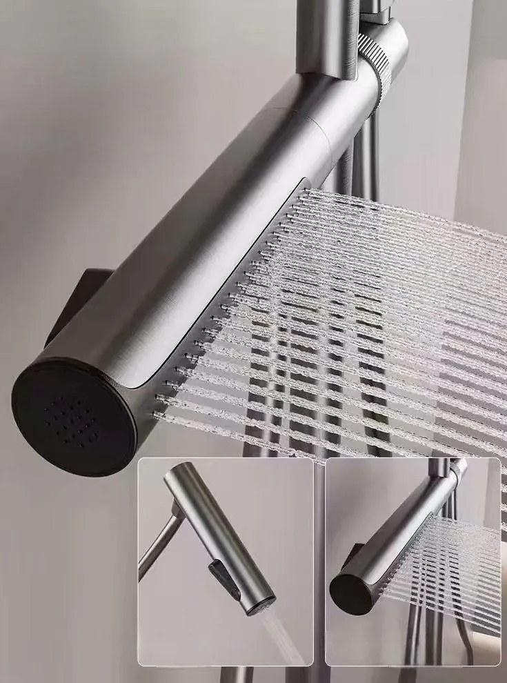 Rea Pedro, sprchový set s termostatom, grafitová, REA-P0896