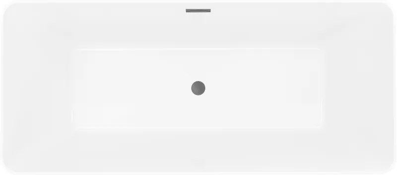 Mexen Velo Slim, voľne stojaca vaňa 170 × 75 cm, biela lesklá, grafitový prepad, 52811707500-66