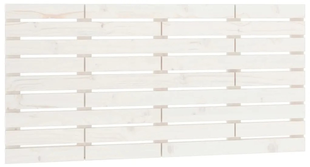 vidaXL Nástenné čelo postele biele 146x3x63 cm masívna borovica