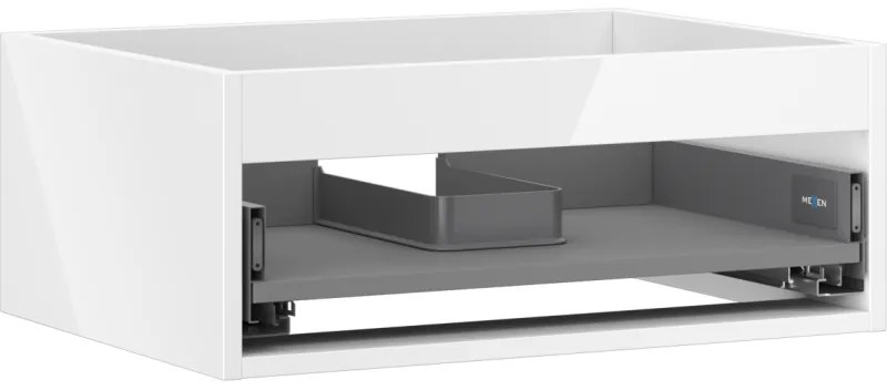 Mexen Box-A, závesná skrinka 60 cm, 1 zásuvka, biela lesklá, 91AX0-0600-235-1-00