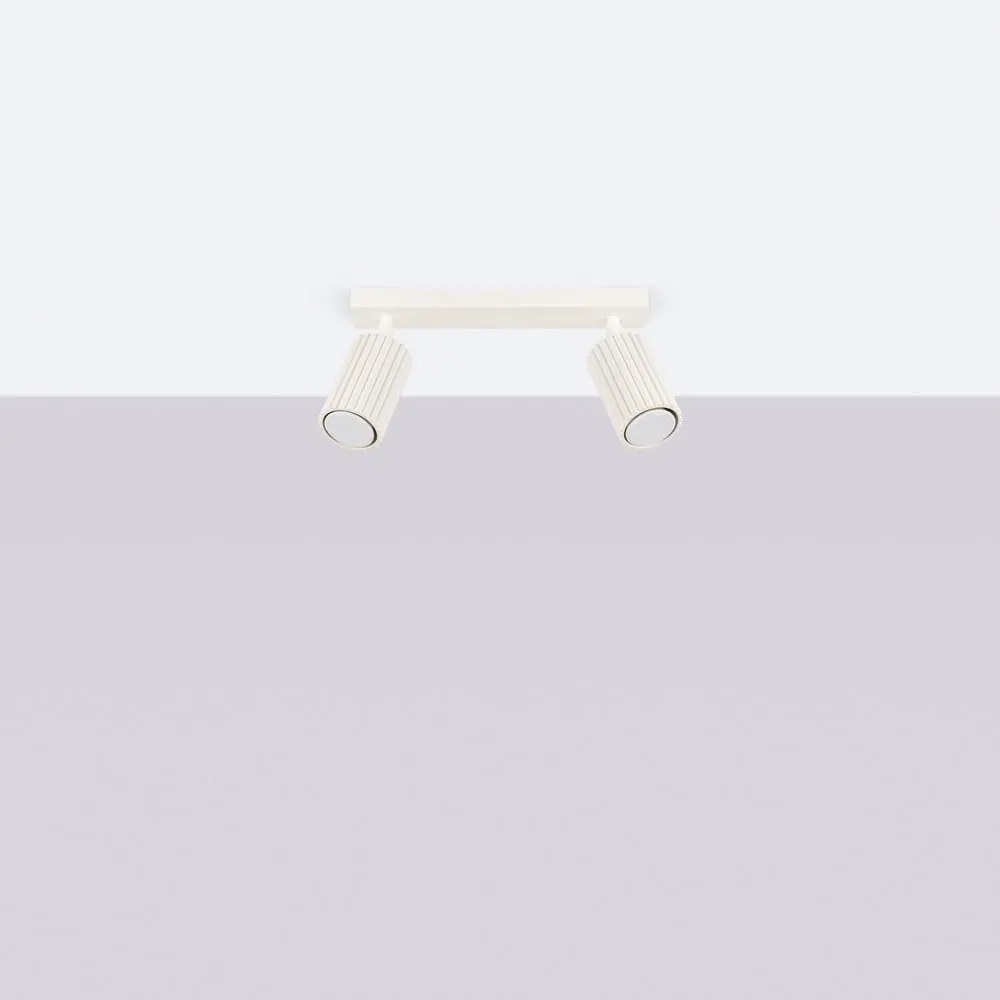 Krémovobiele bodové svietidlo 6,5x30 cm Gleam – Sollux