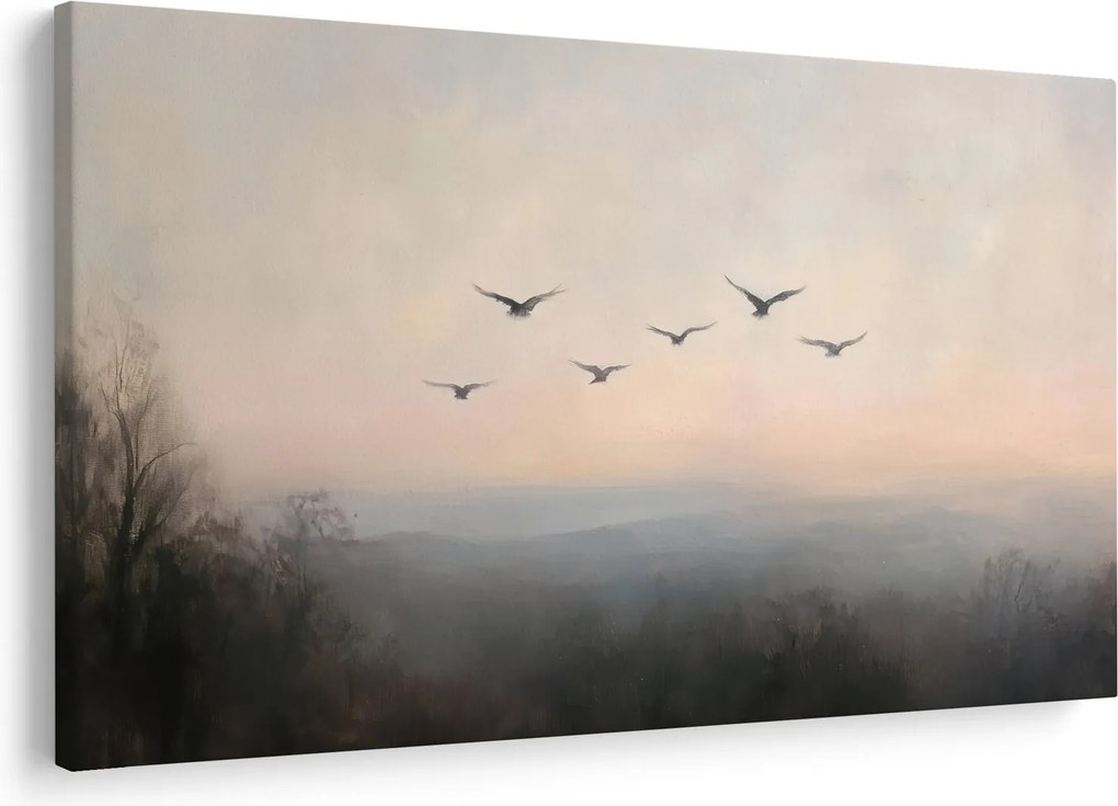 Obraz - Hejno vtákov (90x60 cm)