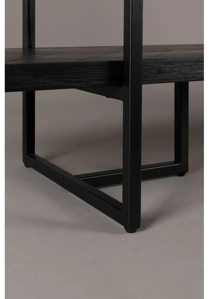 Čierna knižnica v dekore exotického dreva 140x146 cm Class - Dutchbone