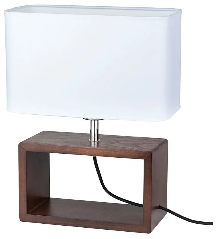 Stolová lampa Cadre 1xE27 Max.25W Orech/čierna/biela