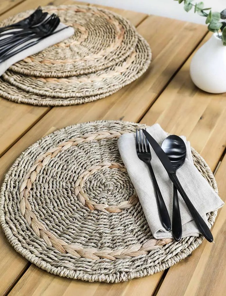 Garden Trading Okrúhle prestieranie Bayford Seagrass – set 4 ks