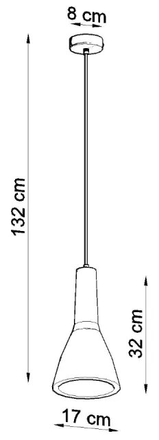 EMPOLI Závesné svetlo, betón SL.0280 - Sollux