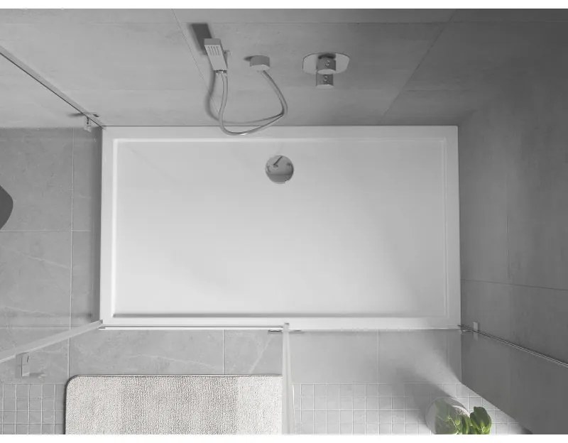 Mexen, Mexen Flow obdĺžniková sprchová vanička slim 150 x 85 cm, biela lesklá, 46R108515